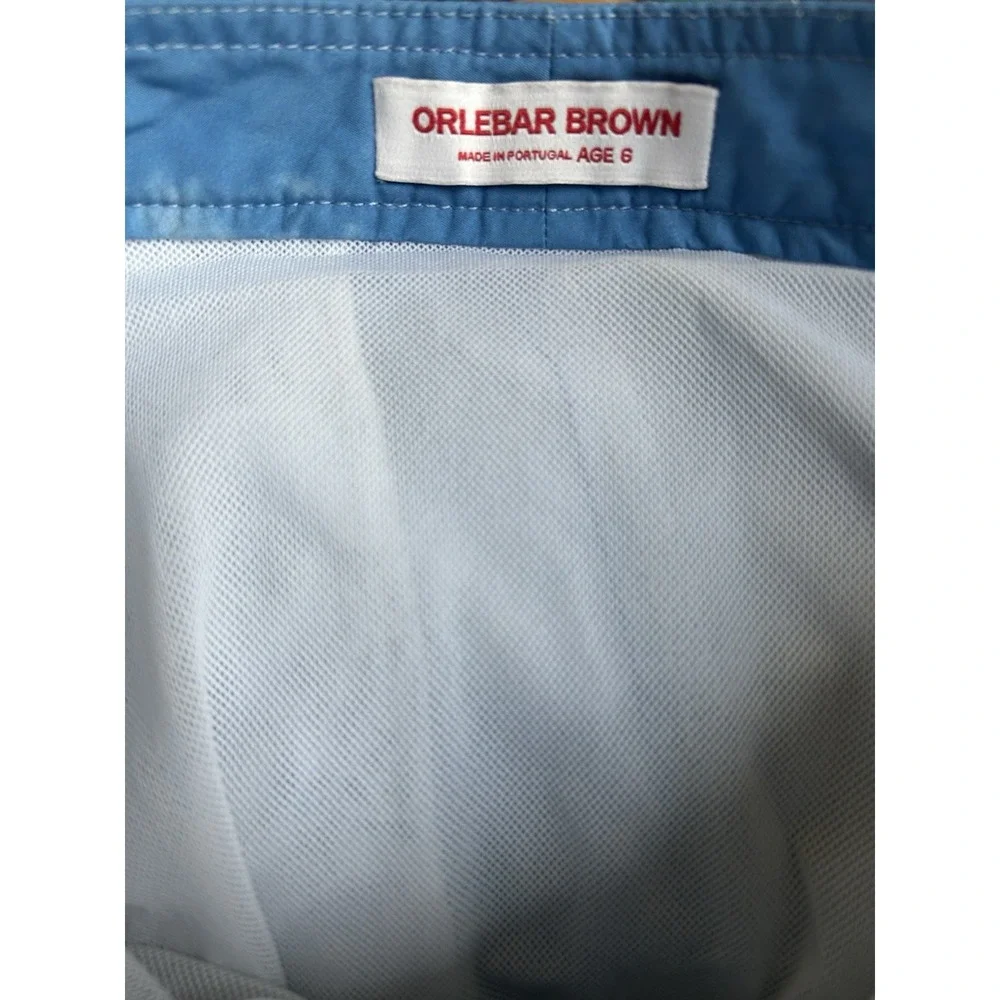 Boy's Size 6 Orlebar Brown Russell Roc Pool Photographic Print Swim Shorts